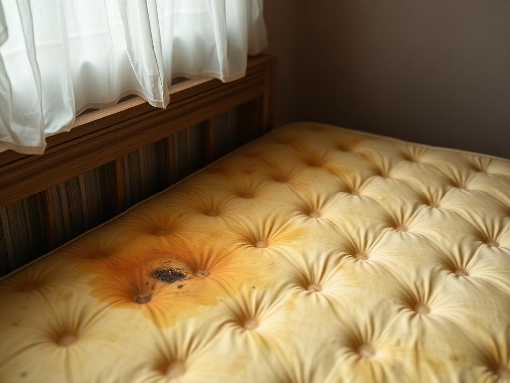Mattress before cleaning
