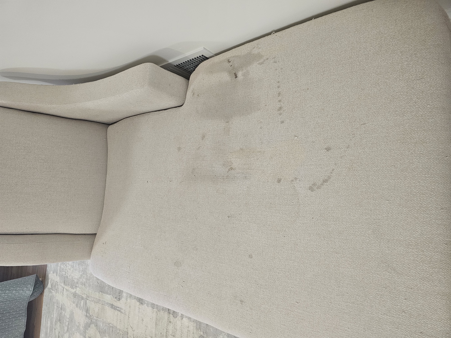 Atlanta upholstery chaise cleaning before cleaning
