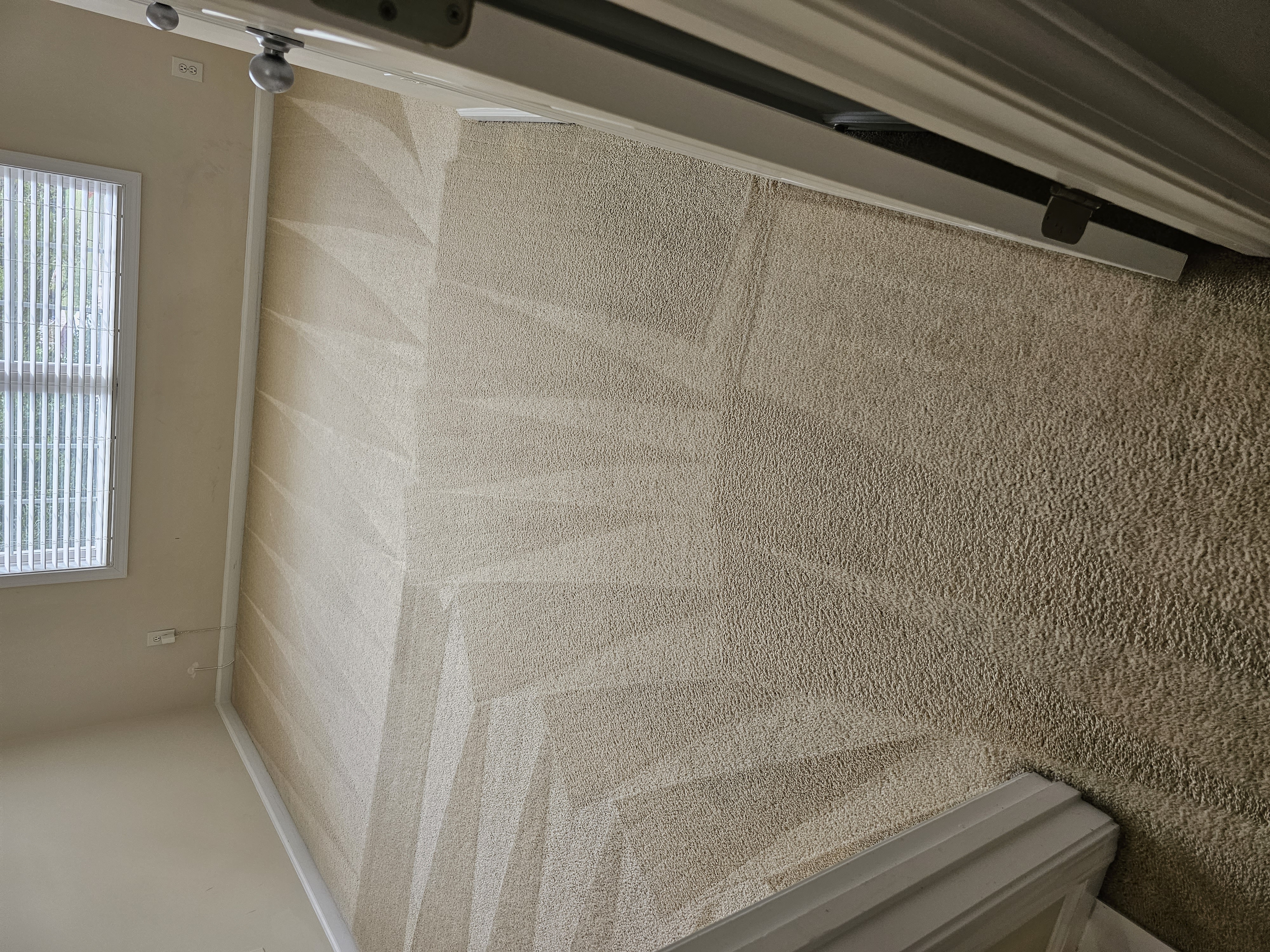 After bedroom carpet cleaning with refreshed carpet